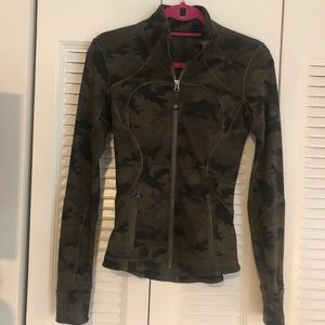 Lululemon Green Camo Full Zip Sweatshirt